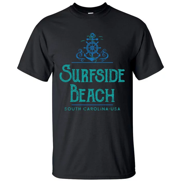 Surfside Beach South Carolina Nautical Design Tall T-Shirt