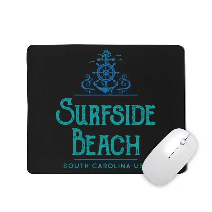 Surfside Beach South Carolina Nautical Design Mousepad