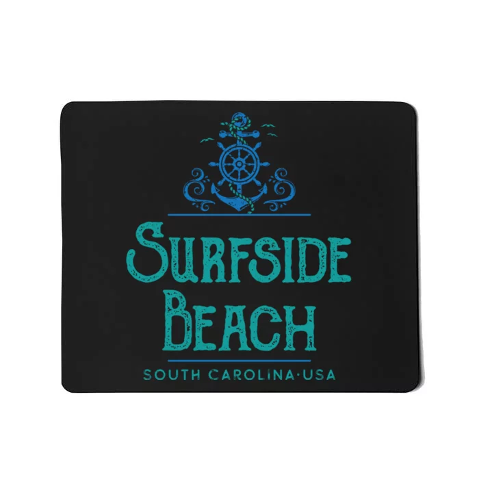 Surfside Beach South Carolina Nautical Design Mousepad