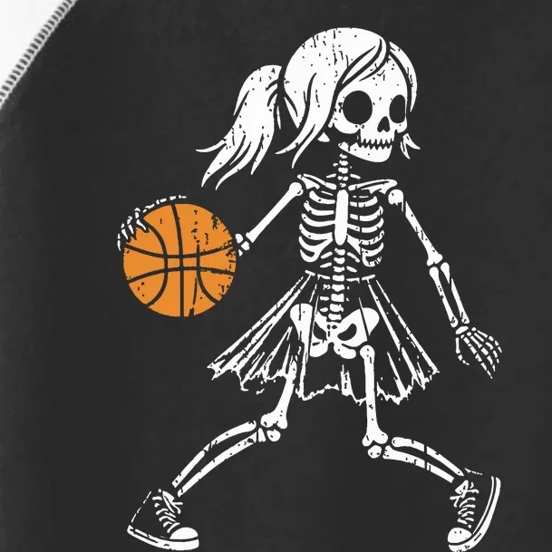 Spooky Basketball Skeletons Spooky Basketball Halloween Toddler Fine Jersey T-Shirt