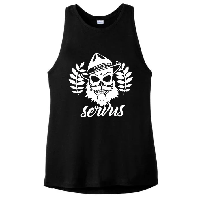 Servus Bavaria Skull Ladies Tri-Blend Wicking Tank