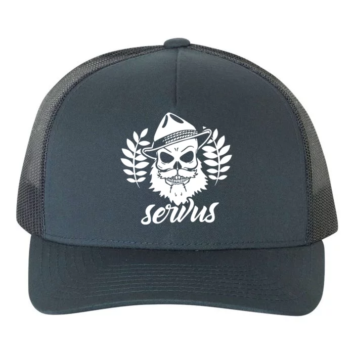 Servus Bavaria Skull Yupoong Adult 5-Panel Trucker Hat