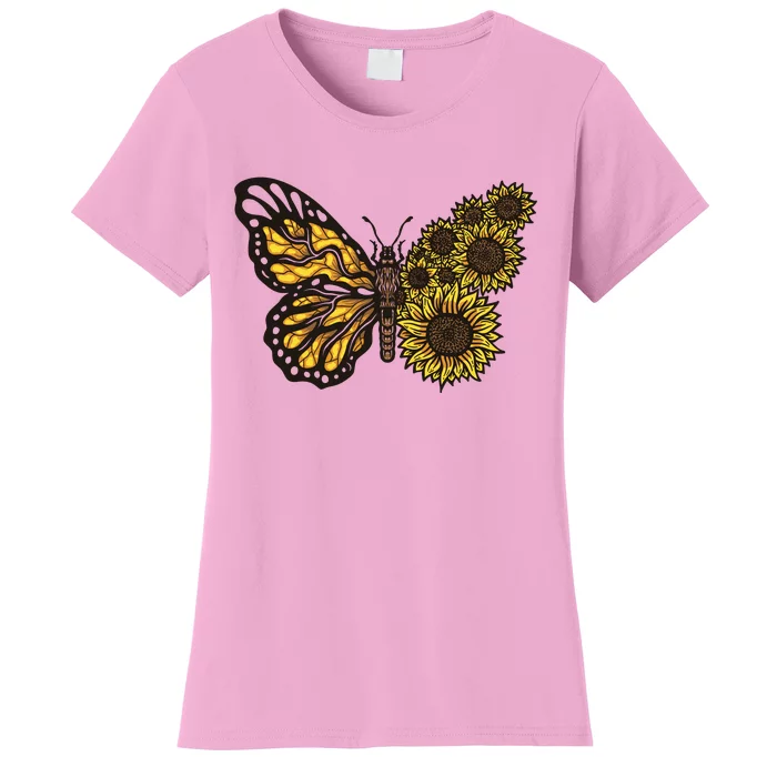 Sunflower Butterfly Women's T-Shirt