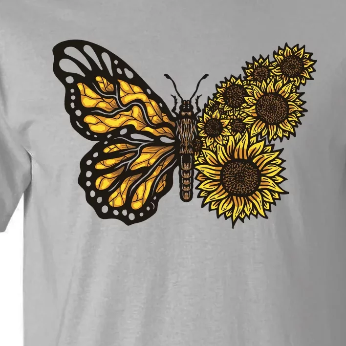 Sunflower Butterfly Tall T-Shirt