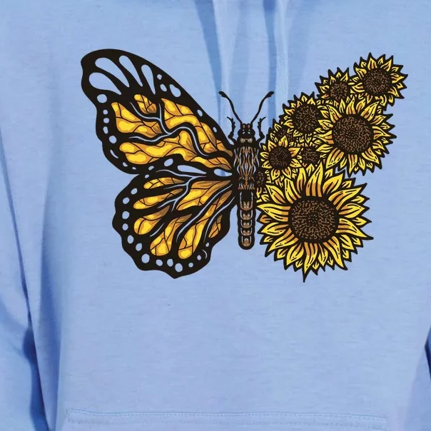 Sunflower Butterfly Unisex Surf Hoodie