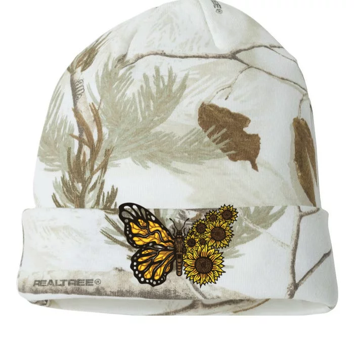 Sunflower Butterfly Kati - 12in Camo Beanie