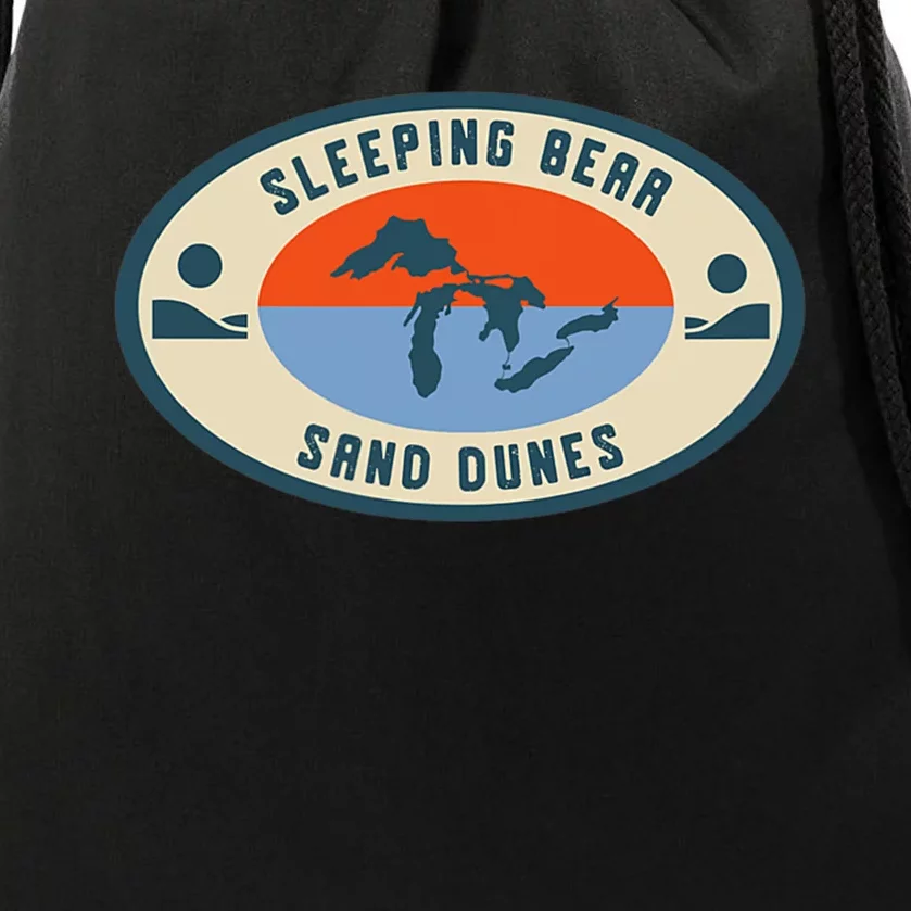 Sleeping Bear Sand Dunes Michigan Michigander Great Lakes Drawstring Bag