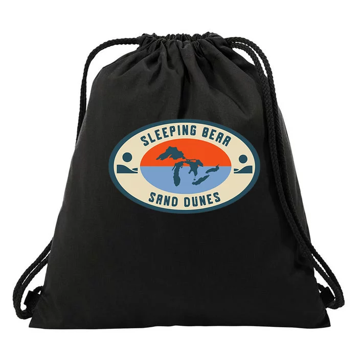 Sleeping Bear Sand Dunes Michigan Michigander Great Lakes Drawstring Bag