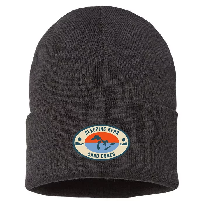 Sleeping Bear Sand Dunes Michigan Michigander Great Lakes Sustainable Knit Beanie