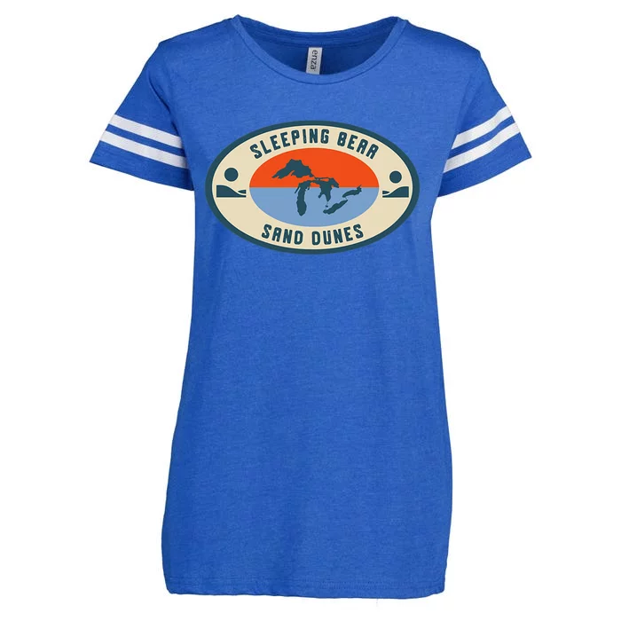 Sleeping Bear Sand Dunes Michigan Michigander Great Lakes Enza Ladies Jersey Football T-Shirt