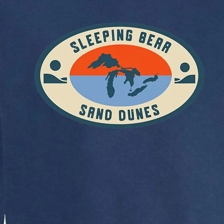 Sleeping Bear Sand Dunes Michigan Michigander Great Lakes Garment-Dyed Sweatshirt