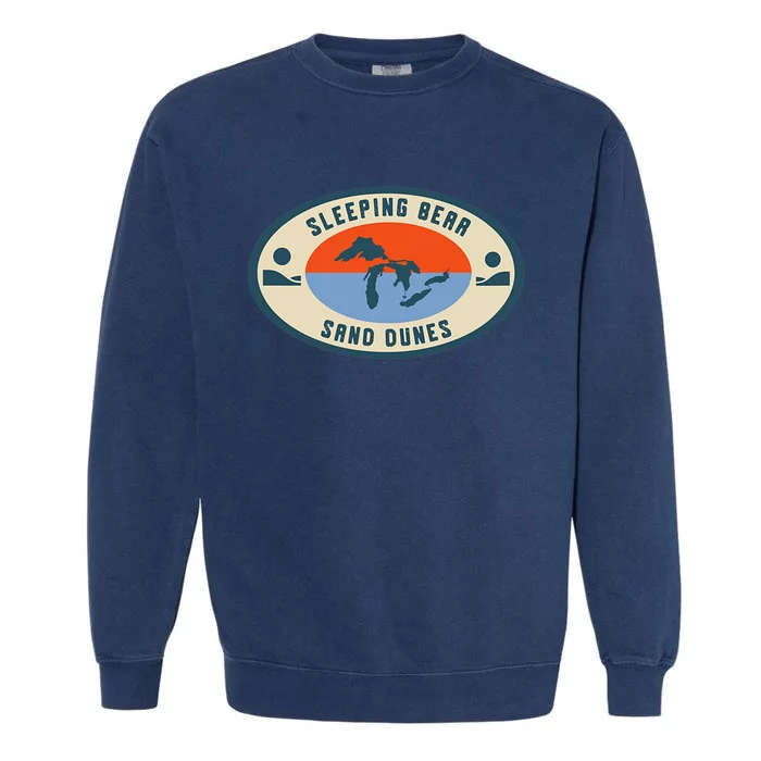 Sleeping Bear Sand Dunes Michigan Michigander Great Lakes Garment-Dyed Sweatshirt