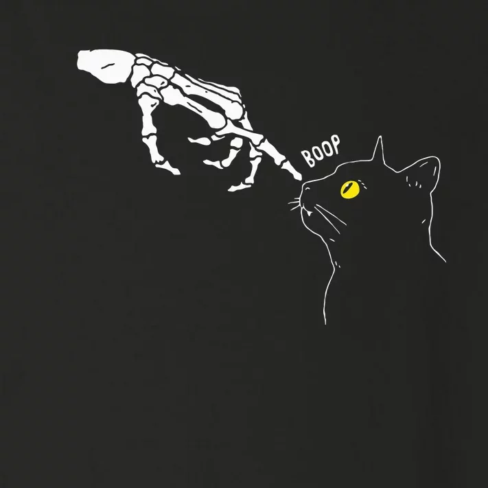 Spooky Boop Skeleton Hand Touch Nose Cat Halloween Toddler Long Sleeve Shirt