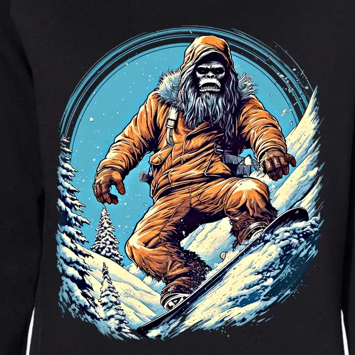 Skateboarding Bigfoot Sasquatch On Skateboard Skater Gift Womens California Wash Sweatshirt