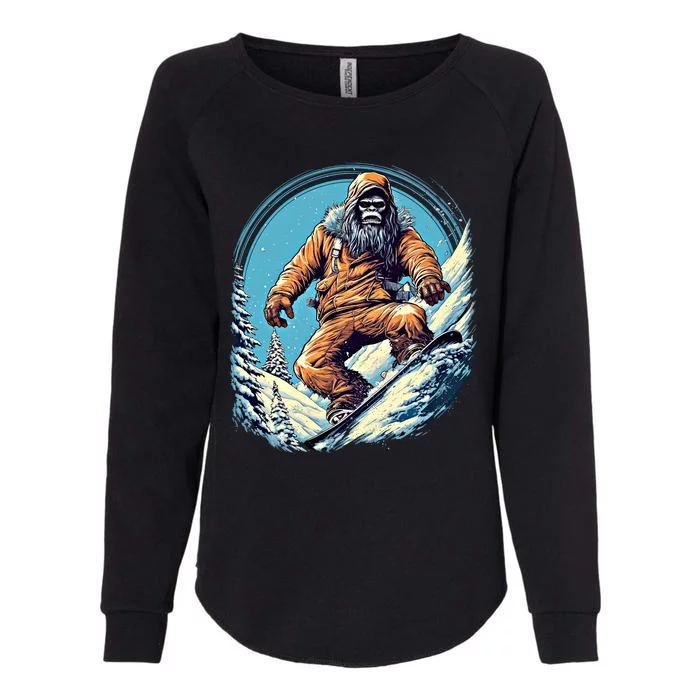 Skateboarding Bigfoot Sasquatch On Skateboard Skater Gift Womens California Wash Sweatshirt