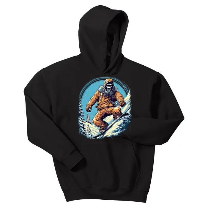 Skateboarding Bigfoot Sasquatch On Skateboard Skater Gift Kids Hoodie