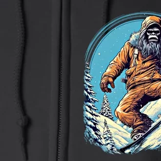 Skateboarding Bigfoot Sasquatch On Skateboard Skater Gift Full Zip Hoodie