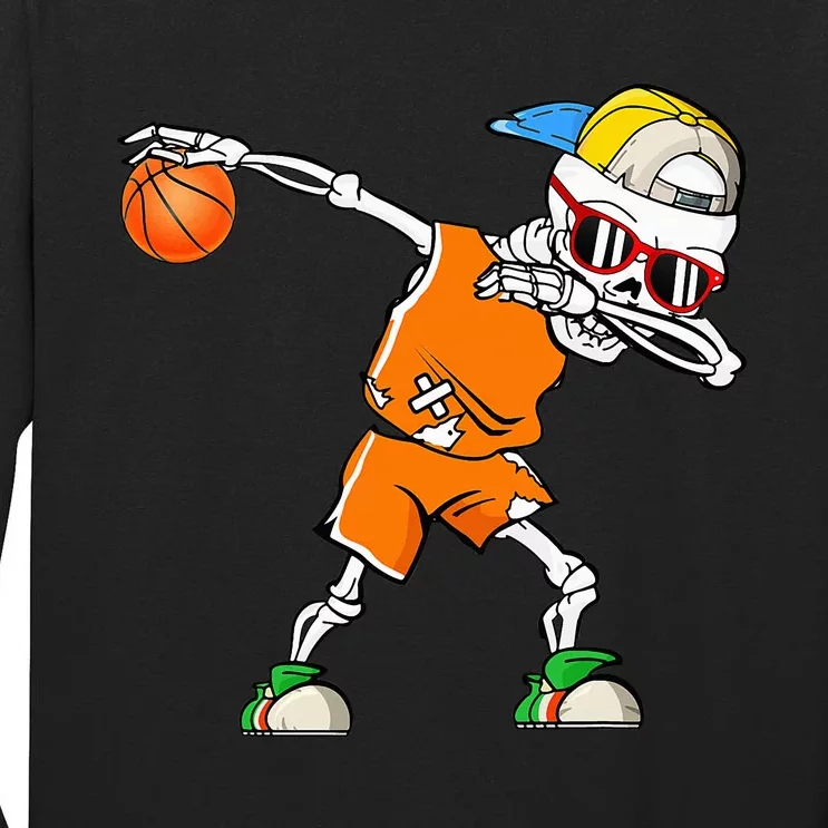 Sport Basketball Skeleton Halloween Costume Tall Long Sleeve T-Shirt