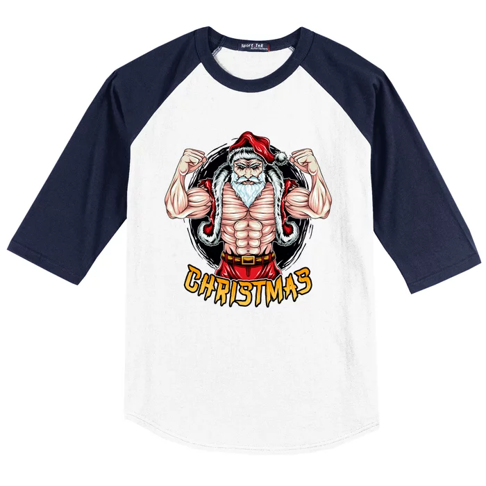 Santa Beast Baseball Sleeve Shirt