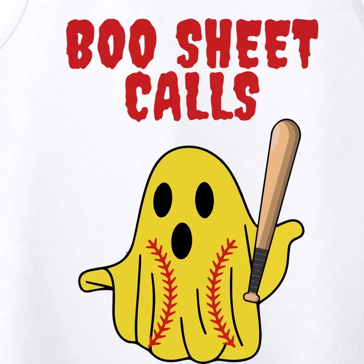 Softball Boo Sheet Calls Halloween Performance Tank