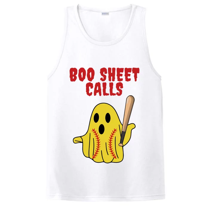 Softball Boo Sheet Calls Halloween Performance Tank