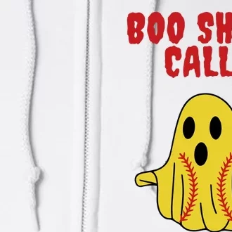 Softball Boo Sheet Calls Halloween Full Zip Hoodie