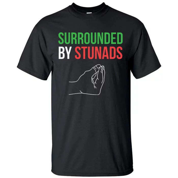 Surrounded By Stunads Funny Italian Sayings Tall T-Shirt