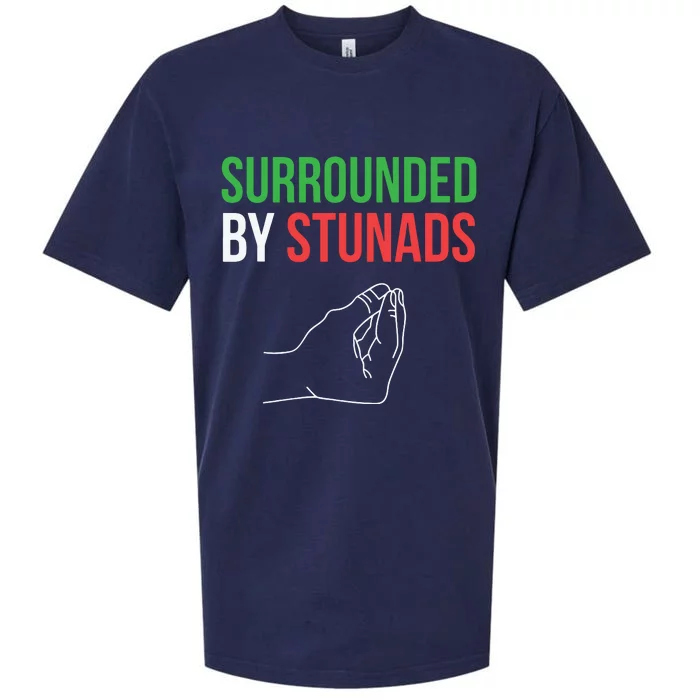 Surrounded By Stunads Funny Italian Sayings Sueded Cloud Jersey T-Shirt