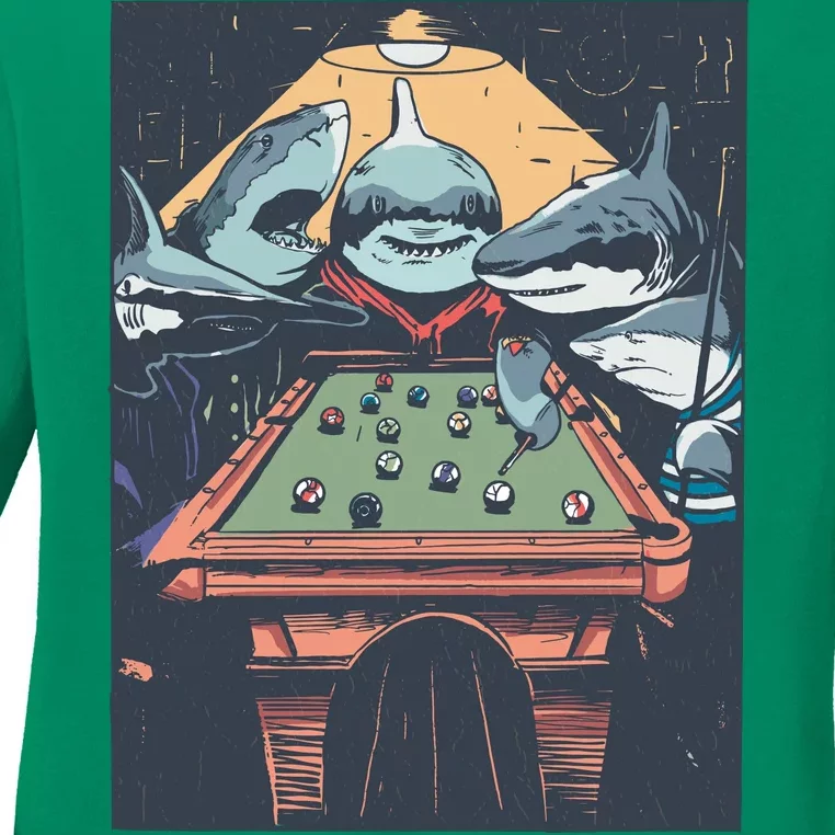 Sharks Billiard Ladies Long Sleeve Shirt