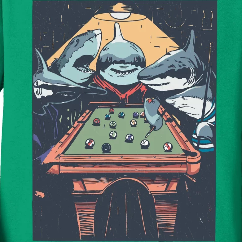 Sharks Billiard Kids Long Sleeve Shirt