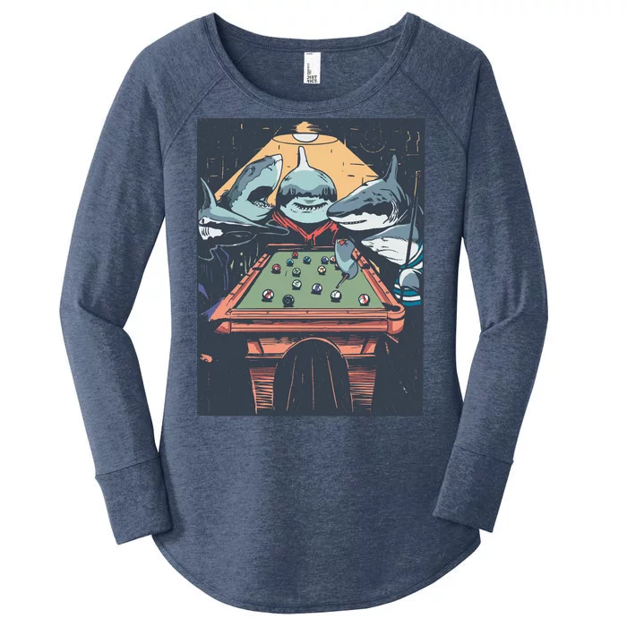 Sharks Billiard Women's Perfect Tri Tunic Long Sleeve Shirt