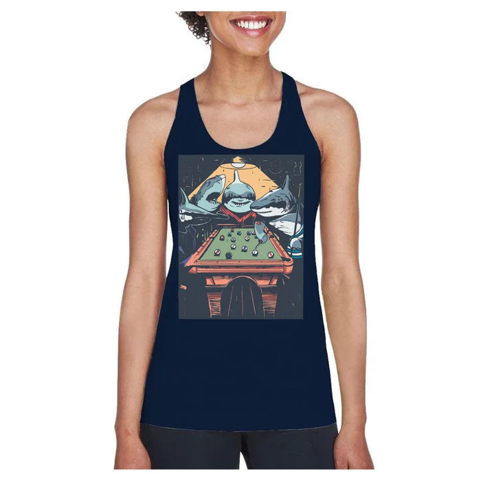 Sharks Billiard Women's Racerback Tank