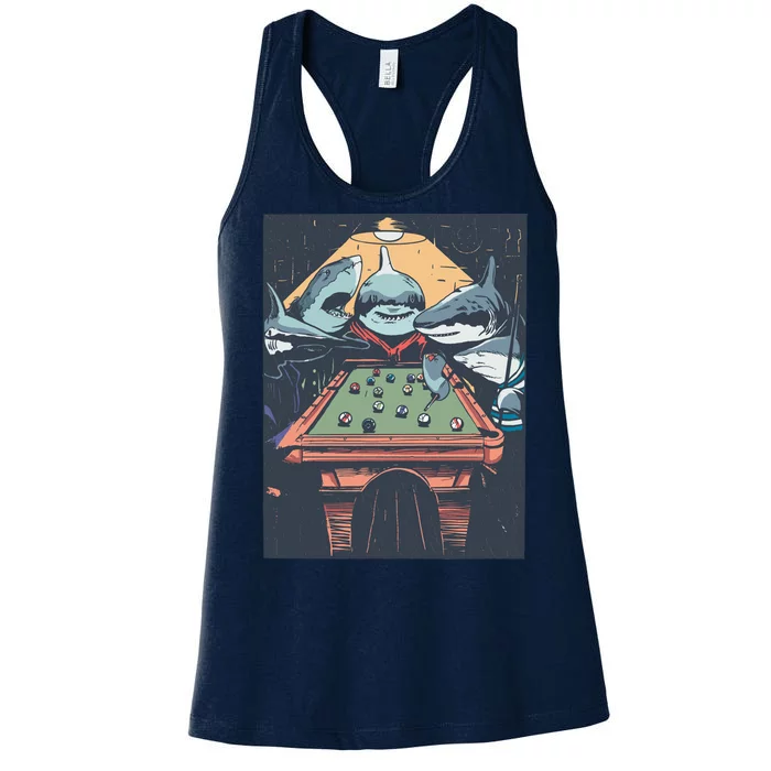 Sharks Billiard Women's Racerback Tank