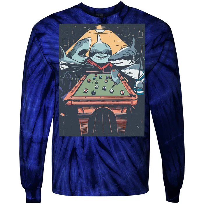 Sharks Billiard Tie-Dye Long Sleeve Shirt