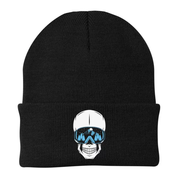 Ski Boarding Skull Knit Cap Winter Beanie