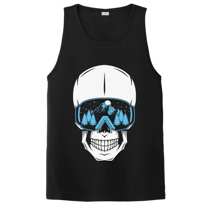 Ski Boarding Skull Performance Tank