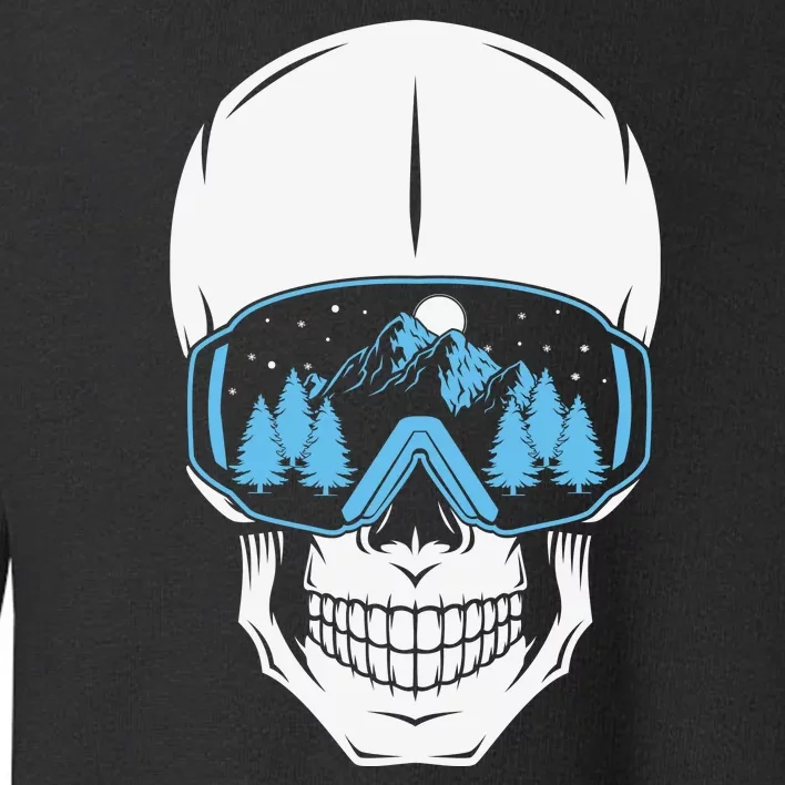 Ski Boarding Skull Toddler Sweatshirt