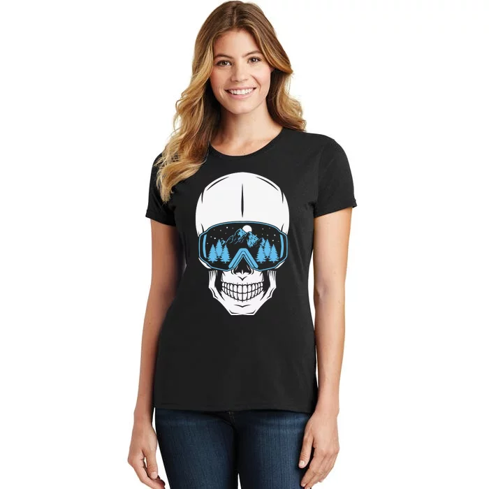 Ski Boarding Skull Women's T-Shirt