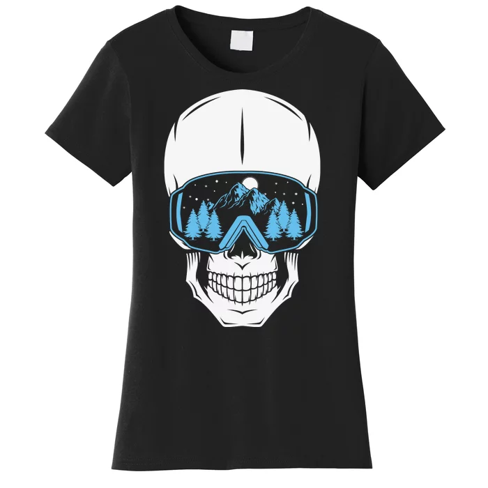 Ski Boarding Skull Women's T-Shirt