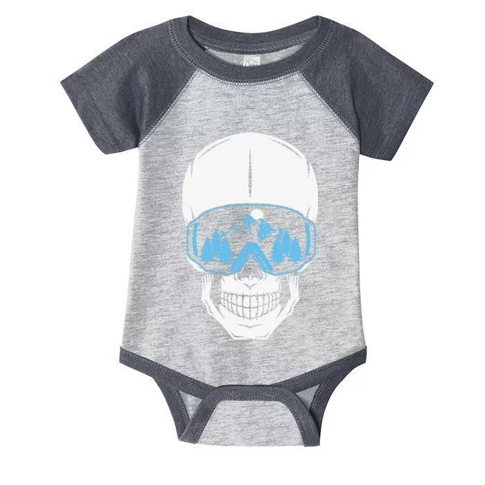 Ski Boarding Skull Infant Baby Jersey Bodysuit