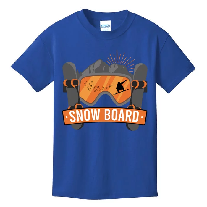 Snow Board Ski Goggles Gift Kids T-Shirt