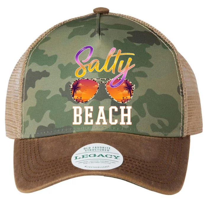 Salty Beach Sunset Vintage Glasses Legacy Tie Dye Trucker Hat