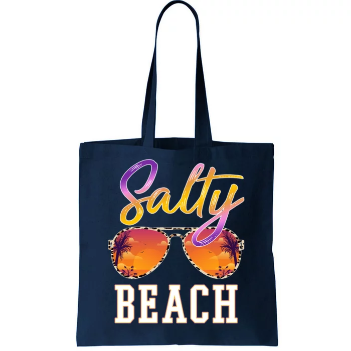 Salty Beach Sunset Vintage Glasses Tote Bag