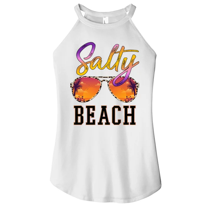 Salty Beach Sunset Vintage Glasses Women’s Perfect Tri Rocker Tank