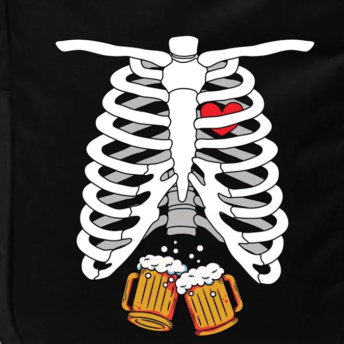 Skeleton Beer Stomach Halloween Costume Funny Dad Pregnancy Gift Impact Tech Backpack