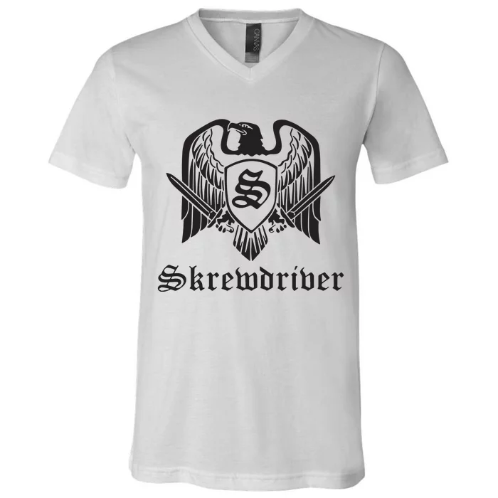 Skrewdriver Bandskrewdriver Skrewdriver Concert V-Neck T-Shirt