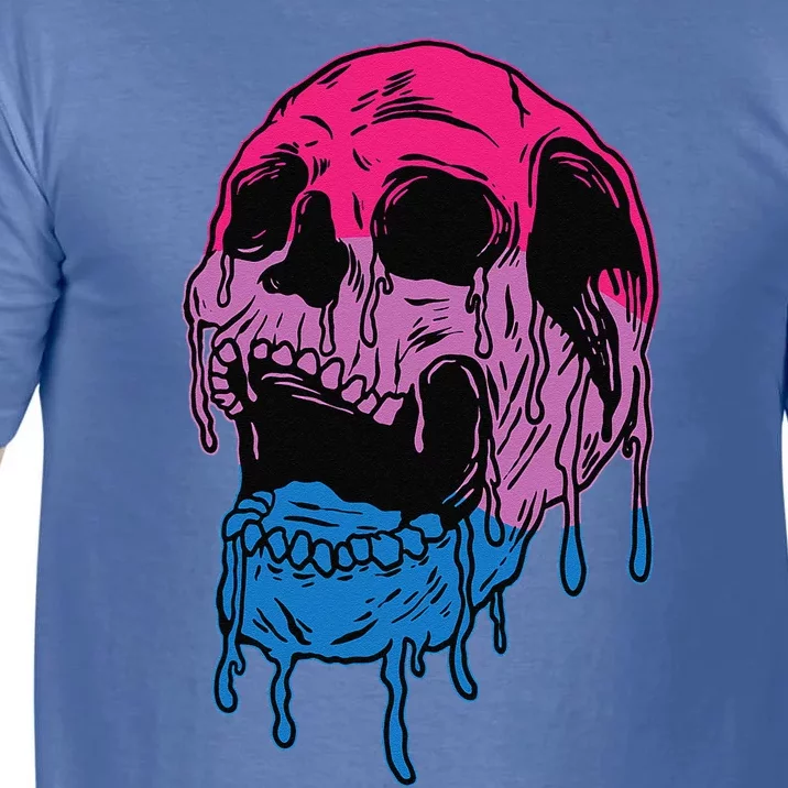 Subtle Bisexual Skull Bi Pride Flag Bisexuality Comfort Colors T-Shirt