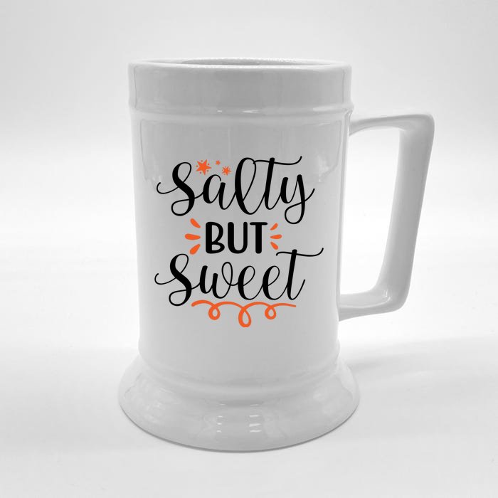 Salty But Sweet Summer Beach Front & Back Beer Stein