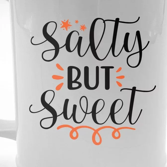 Salty But Sweet Summer Beach Front & Back Beer Stein