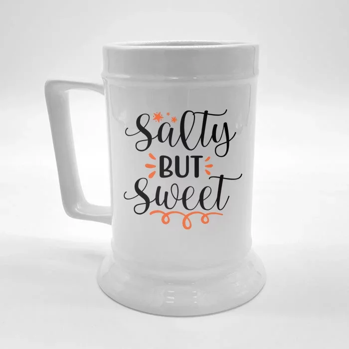 Salty But Sweet Summer Beach Front & Back Beer Stein